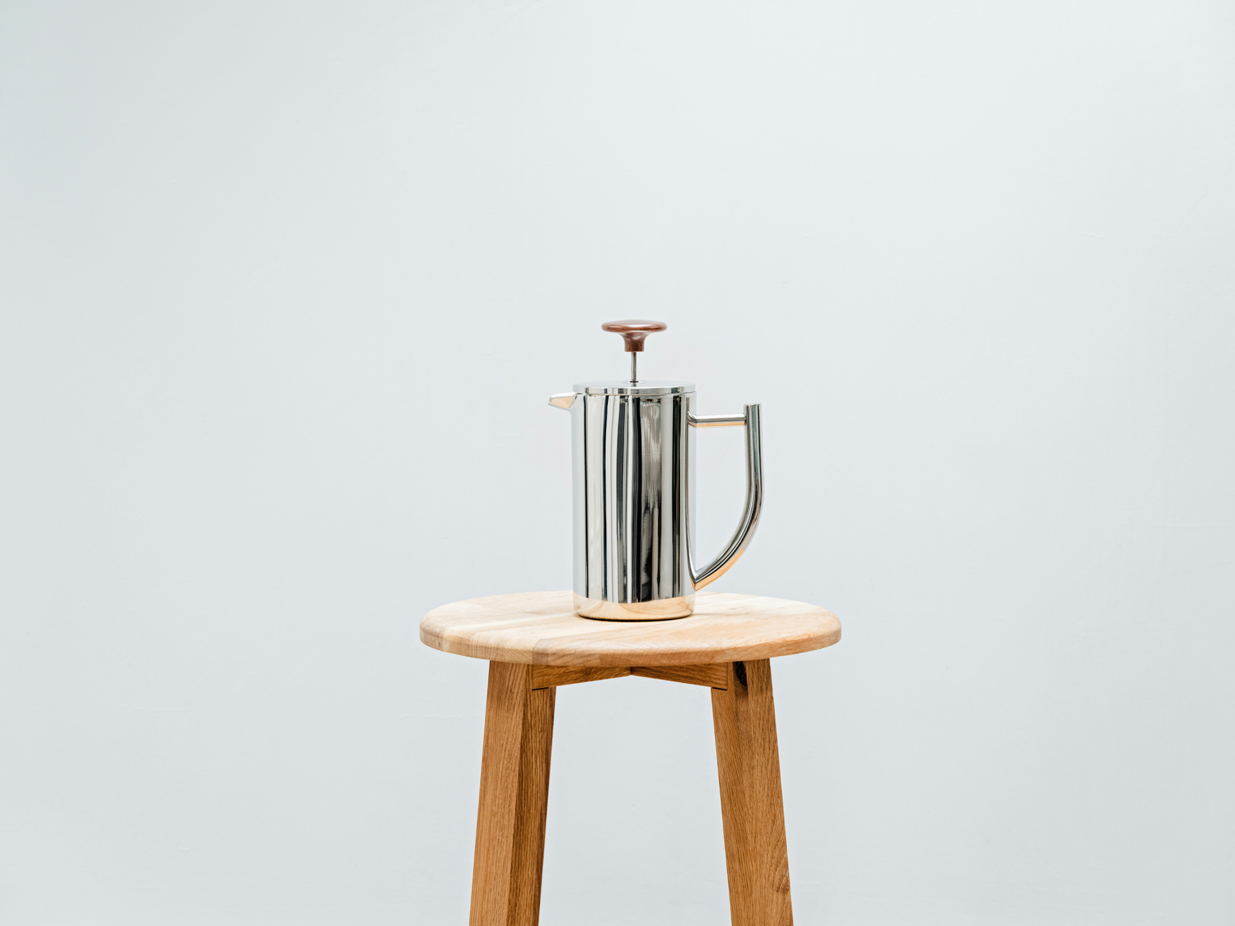 Edelstahl Kaffeekanne mit Flecken