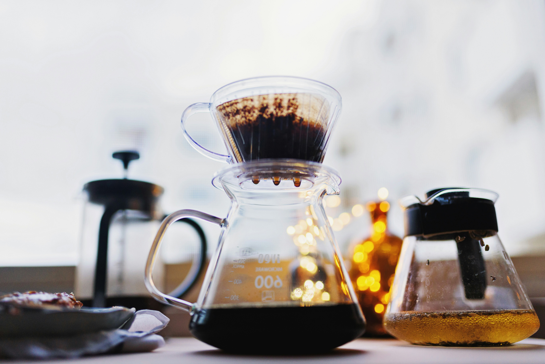 Kaffeekanne an der Spüle