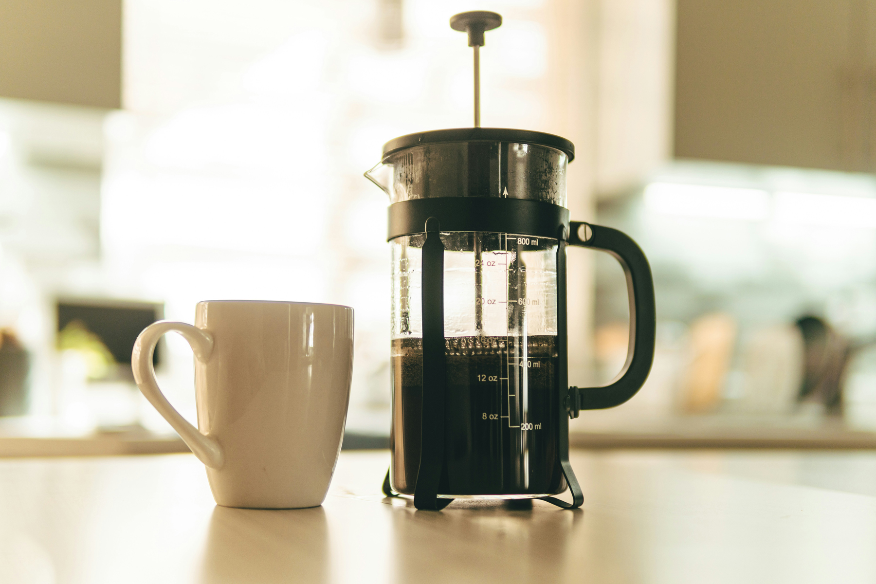 Kaffeekanne im Waschraum